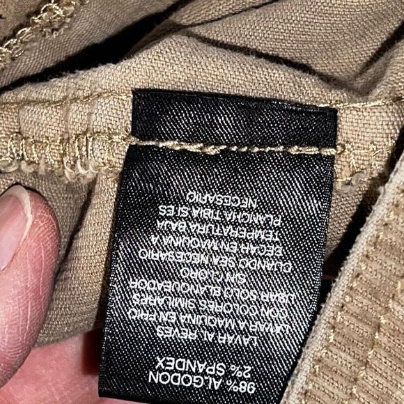 Signature Studio Mini Corduroy Skirt Womens 16 Tan Button Front Short Y2K 90’s - Picture 8 of 8